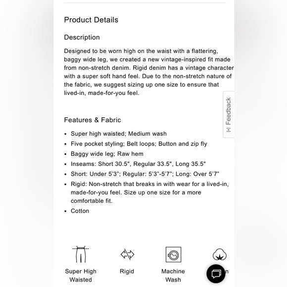 EXPRESS • Super High Waisted Medium Wash Raw Hem Baggy Wide Leg Jeans • NWOT - Picture 4 of 5